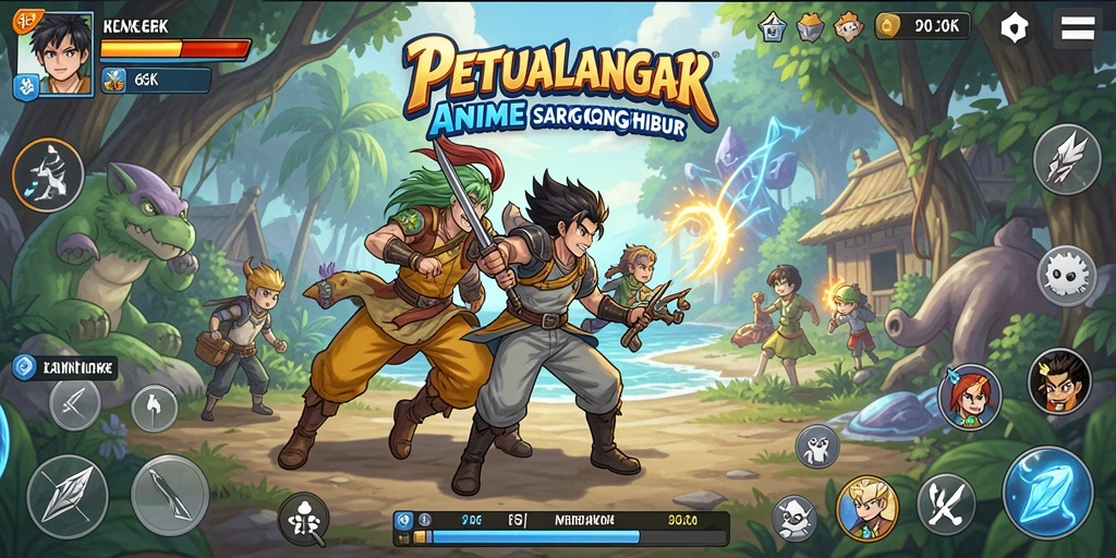 Tampilan gameplay 66K yang memukau dengan karakter Anime.