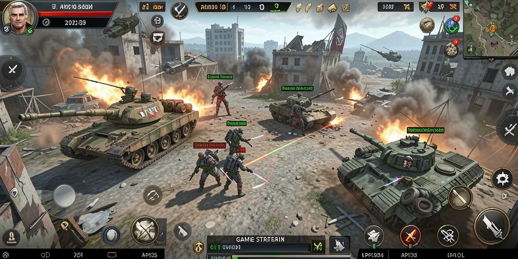 Tampilan gameplay API36 yang menarik dengan berbagai strategi pertempuran.
