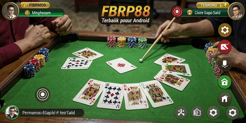 Screenshot gameplay FBRP88 yang menampilkan suasana bermain Gaple.