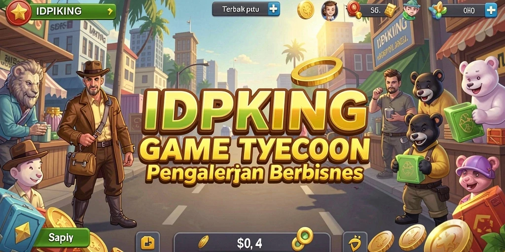 Tampilan gameplay <strong>IDPKING</strong> yang menarik dengan interaksi bisnis yang menantang.