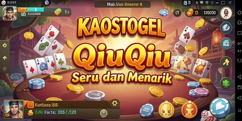Screenshot gameplay KAOSTOGEL dengan aksi seru QiuQiu.
