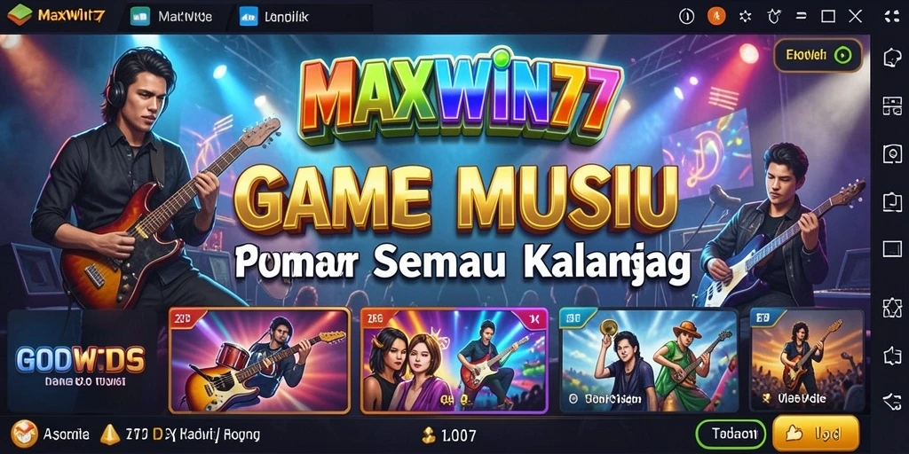 Tampilan gameplay seru MAXWIN77 dengan musik yang menarik.