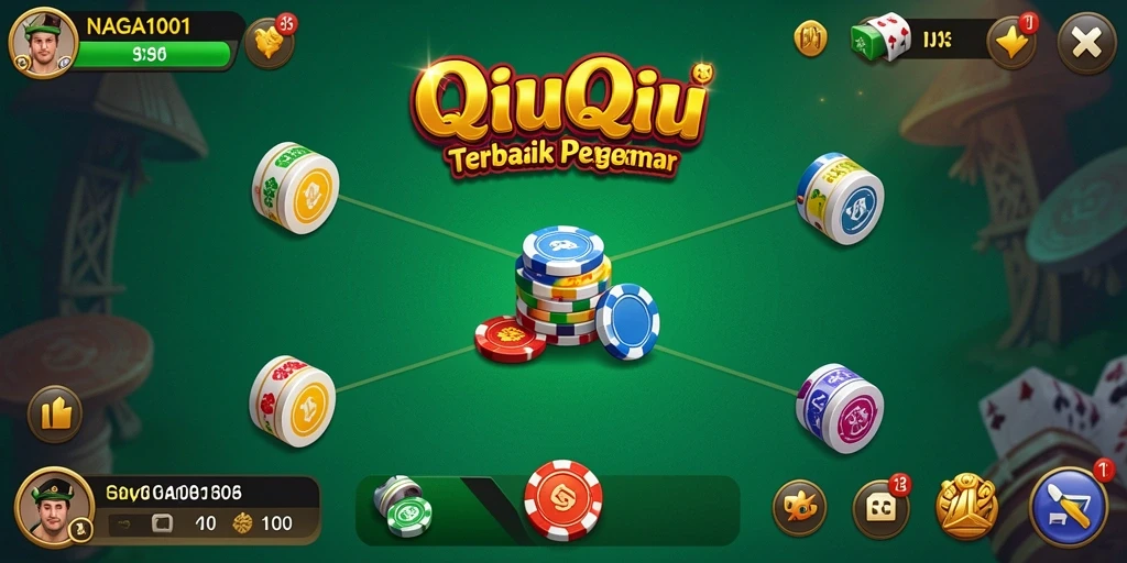 Screenshot gameplay NAGA1001 menunjukkan keseruan bermain QiuQiu.