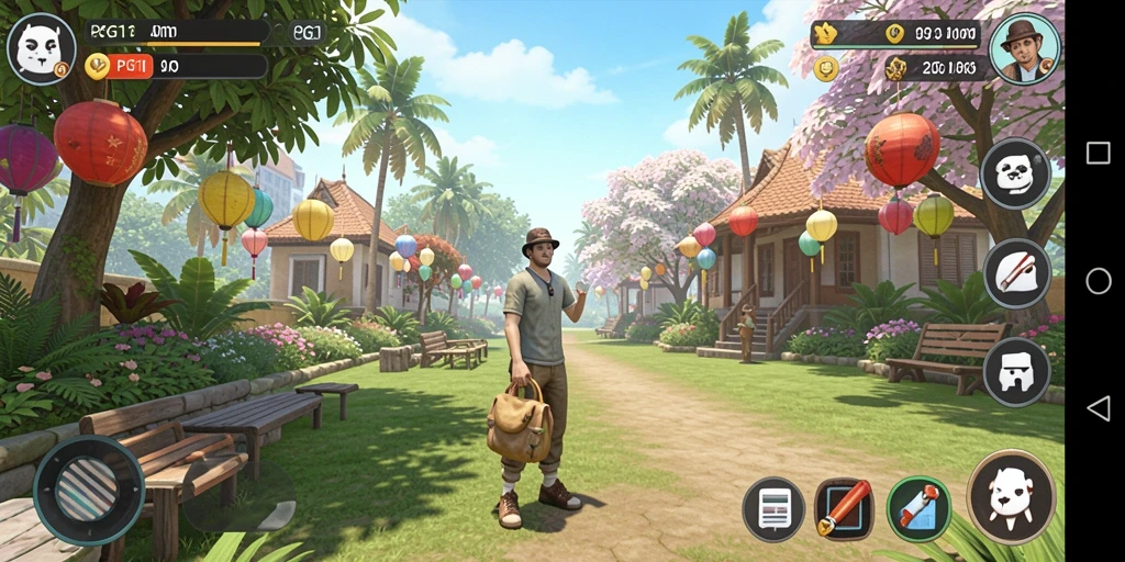 Screenshot gameplay PG11 yang penuh warna dan menarik.