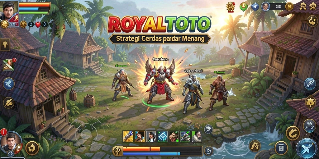 Tampilan gameplay strategi yang intens di ROYALTOTO.
