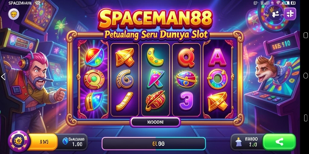 Screenshot dari gameplay SPACEMAN88 yang menampilkan keseruan bermain Slot.
