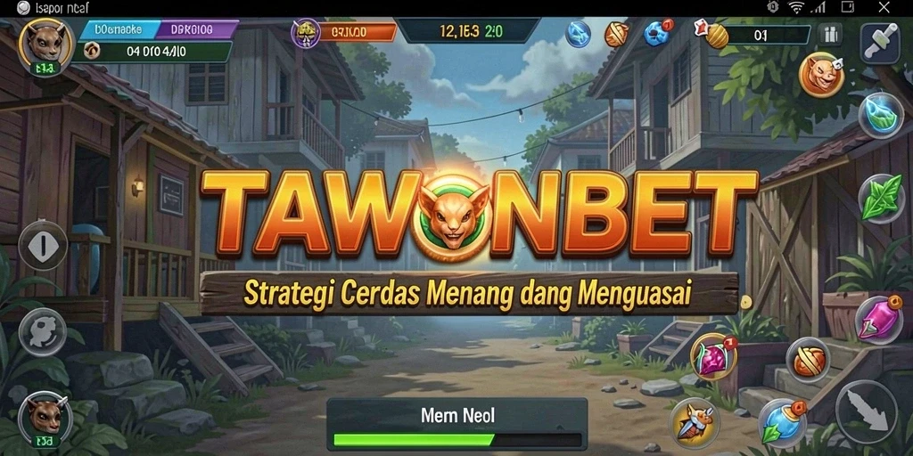 Screenshot utama TAWONBET menampilkan aksi gameplay strategi yang intens.
