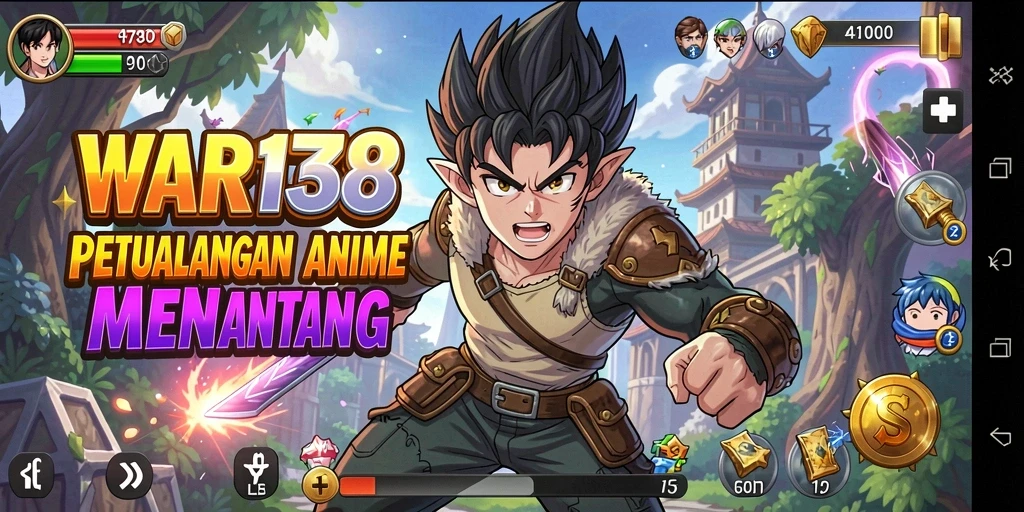 Screenshot gameplay WAR138 menampilkan karakter Anime yang menawan.